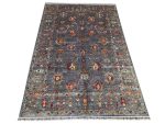Afghan Handknotted Grey Carpet