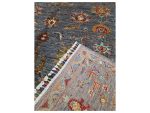 Afghan Handknotted Grey Carpet