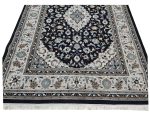 Persian Kashan Machine Made Carpet 340 x 240 CM – Navy Blue & Grey Rug - Image 6