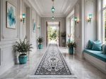 8 meter persian grey passage runner carpet