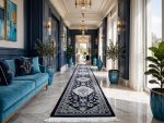 4668738 Meter Navy Persian Runner carpet