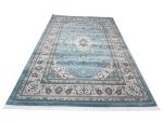 Blue Persian Kashan Carpet – Traditional Medallion Design - Image 3