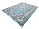Blue Persian Kashan Carpet – Traditional Medallion Design - Image 4