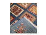 Fine blue Afghan Ariana Handmade Carpet - 301 x 211 cm - Image 6