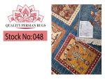 Fine blue Afghan Ariana Handmade Carpet - 301 x 211 cm - Image 7