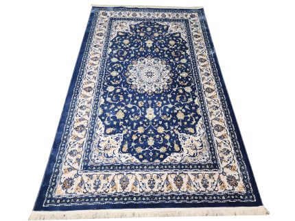 Persian NAvy Nain Carpet - 275x160 cm