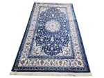 Persian Navy Nain Design Machine Made Carpet 275 x 160 CM - Image 3