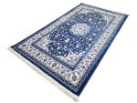 Persian Navy Nain Design Machine Made Carpet 275 x 160 CM - Image 4