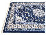 Persian Navy Nain Design Machine Made Carpet 275 x 160 CM - Image 5