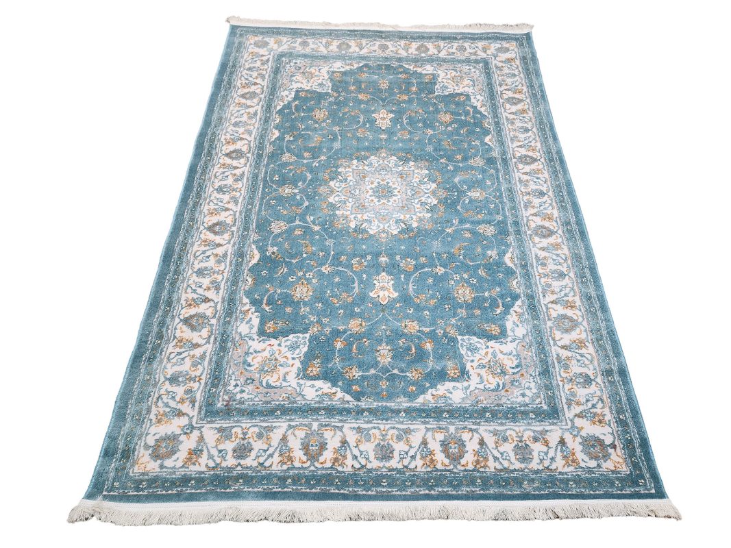 turquoise blue persian carpet - 230x160cm