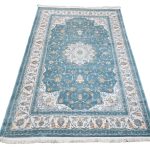 turquoise blue persian carpet - 230x160cm