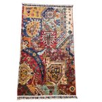 Stunning Patchwork design Ariana Handmade Carpet- 122 x 81 cm