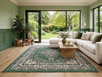Persian Design Green Carpet - 300x240cm