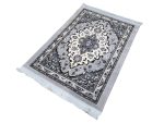 Stunning Kashan Persian Grey Carpet 120x80cm – Machine Made Rug - Image 4