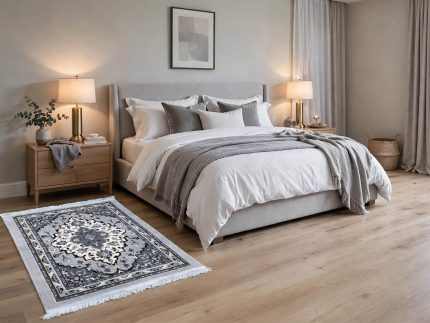 Persian Grey Bedside Carpet - size: 120x80 CM