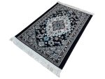 Fine Kashan Persian Navy Carpet 120x80cm – Machine Made Rug - Image 4