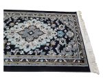 Fine Kashan Persian Navy Carpet 120x80cm – Machine Made Rug - Image 5
