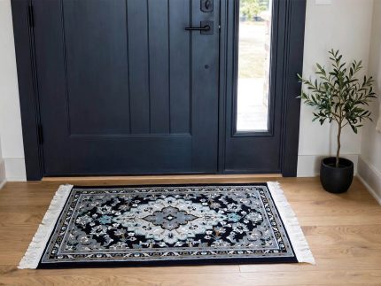 Persian Navy Bedside Carpet - size: 120x80 CM