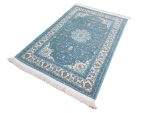 Stuninng Nain Persian Blue Carpet 120x80cm – Machine Made Rug - Image 4