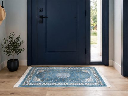 Persian Blue Bedside Carpet - size: 120x80 CM