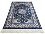 Soft Nain Persian Navy Carpet 120x90cm – Machine Made Rug - Image 3