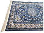 Soft Nain Persian Navy Carpet 120x90cm – Machine Made Rug - Image 5