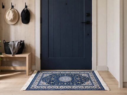 Persian Navy Bedside Carpet - size: 120x90 CM