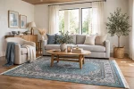 Fine Blue Persian Kashan Carpet – 300 x 200 cm - Image 6