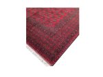 Beautiful Red Afghan Bukhara Design Carpet 291x205 cm - Image 4