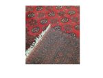 Beautiful Red Afghan Bukhara Design Carpet 291x205 cm - Image 5