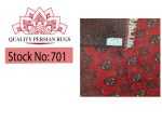 Beautiful Red Afghan Bukhara Design Carpet 291x205 cm - Image 6