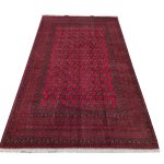 Beautiful Red Afghan Bukhara Design Carpet 291x205 cm