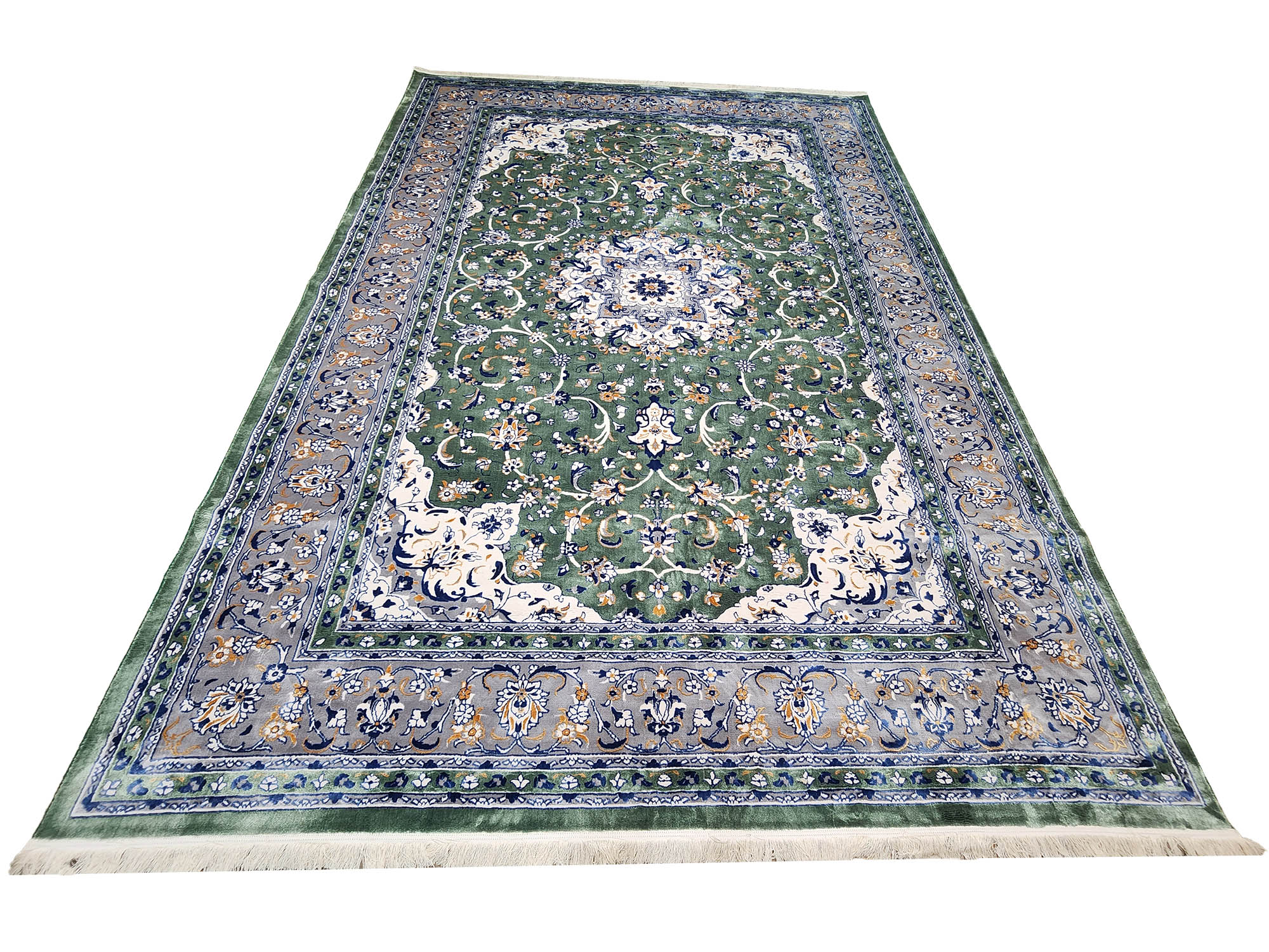 Nain_Green_400x300 1 Persian Green Carpet - 400x300cm