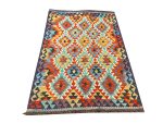Fine Quality Afghan Handmade Kilim – Choubi Kilim - 129 x 99 cm - Image 2