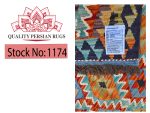 Fine Quality Afghan Handmade Kilim – Choubi Kilim - 129 x 99 cm - Image 6