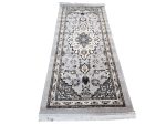 Iranian Kashan Design Machine Made Grey Runner Carpet – 200x80cm - Image 3