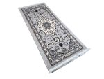 Iranian Kashan Design Machine Made Grey Runner Carpet – 200x80cm - Image 4