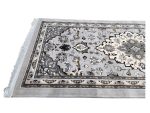 Iranian Kashan Design Machine Made Grey Runner Carpet – 200x80cm - Image 5