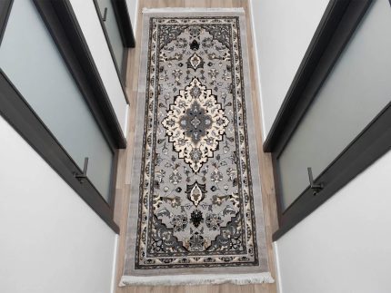 Persian Grey Runner Carpet, Size: 200x80cm