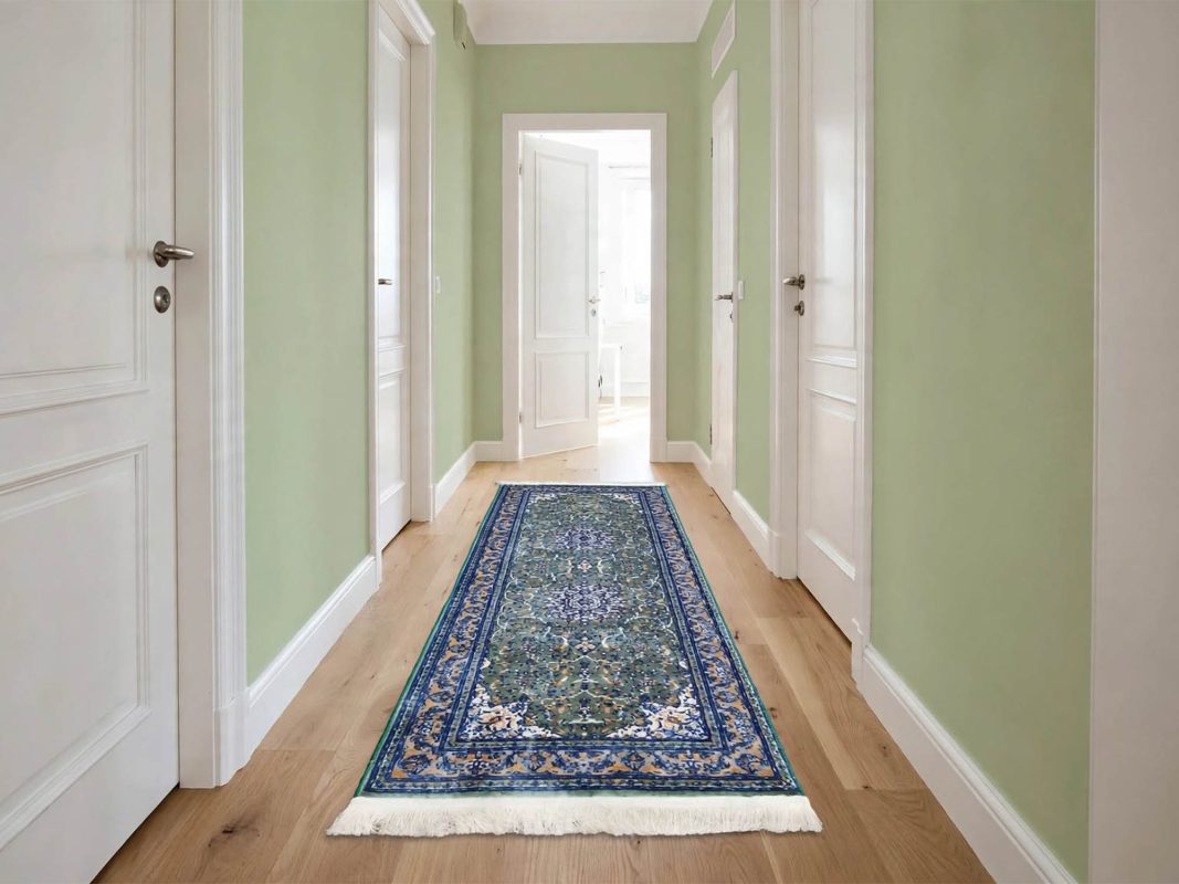 2 Meter Persian Green Runner Carpet