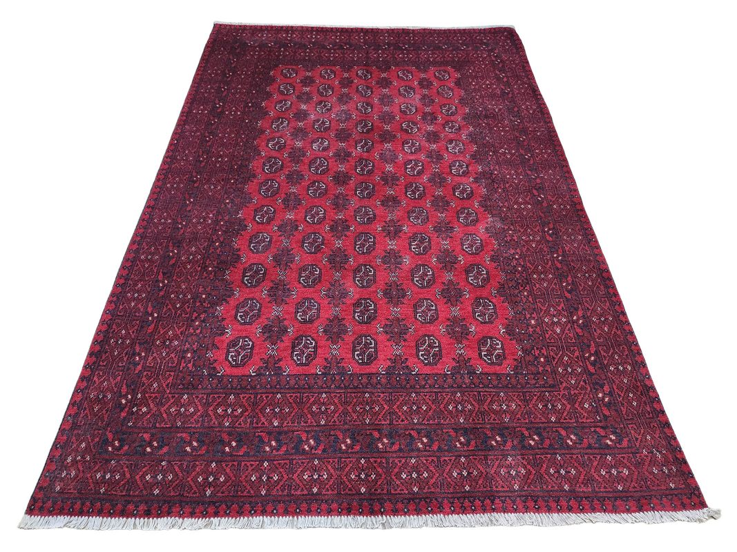 3x2meter Red Afghan Handmade Carpet