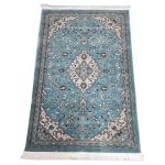 Blue Persian Kashan Carpet - Size: 180 x 120 CM