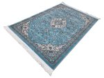 Blue Kashan Persian Carpet 180x120cm – Machine Made Rug - Image 4