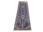 Blue Persian design Kashan Carpet runner –  300x80 cm
