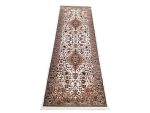 Beige cream Persian design Kashan Carpet –  300x80 cm