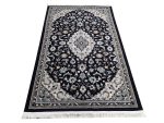 Stunning Navy Kashan Persian Carpet 1230x160cm – Machine Made Rug