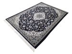 Stunning Navy Kashan Persian Carpet 1230x160cm – Machine Made Rug - Image 3