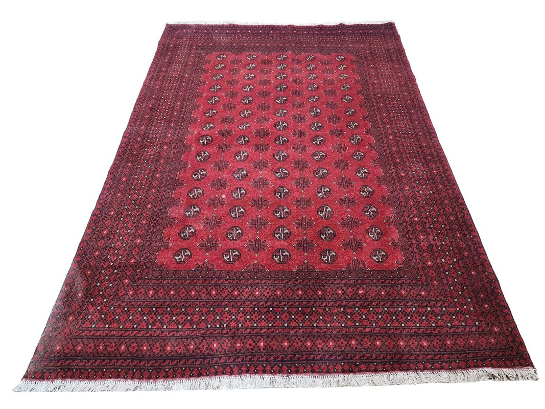 3x2meter Red Afghan Handmade Carpet