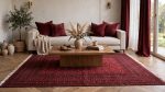 3x2meter Red Afghan Handmade Carpet
