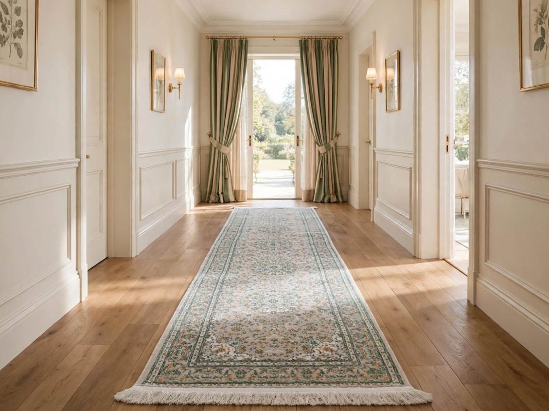 Persian Nain Beige Runner Carpet 300x80cm